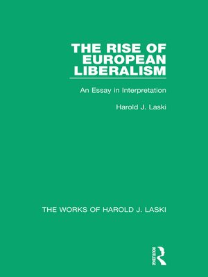 cover image of The Rise of European Liberalism